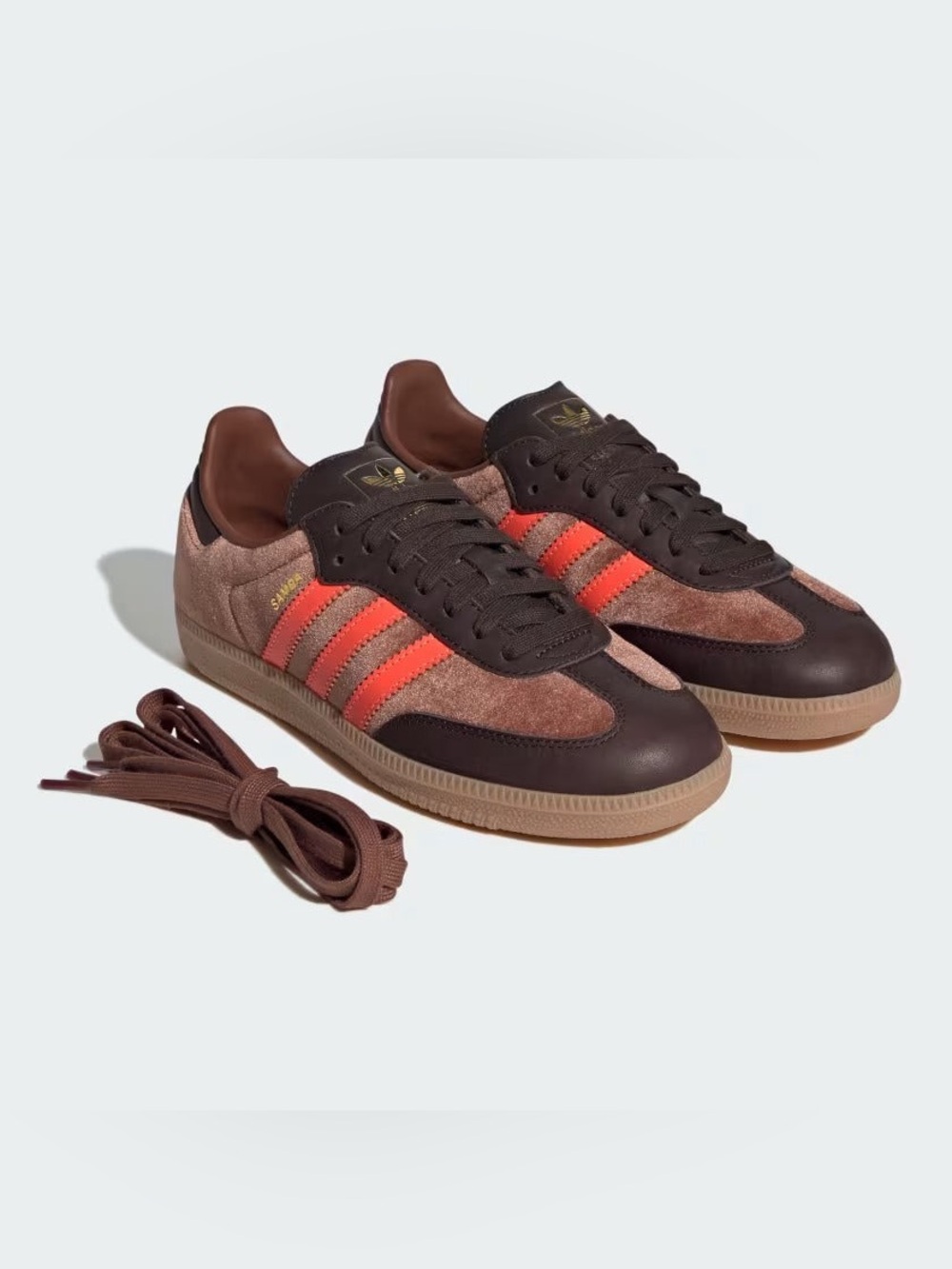 Adidas Samba Brown and Orange Sneakers